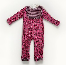 Pete  Lucy Pink Leopard Print Baby Toddler Romper Size 18-24 Months NWT