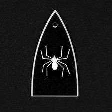 GUITAR TRUSS ROD COVER - Engraved Etched - ESP LTD - SPIDER Bite - Black