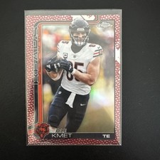 2025 Topps Chrome #51 Cole Kmet - Football Leather Refractor - Chicago Bears