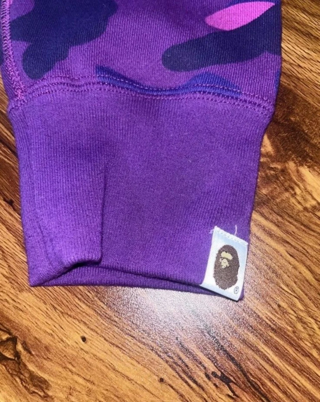 A BATHING APE (BAPE) BAPE PONR Felpa con Cappuccio Full Zip Viola Uomo XL (nuova con etichette)