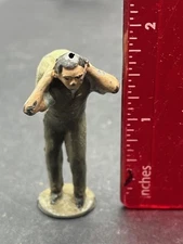 Johillco Man With Flour Sack Grocer Lead Vintage Figure England 2" rare