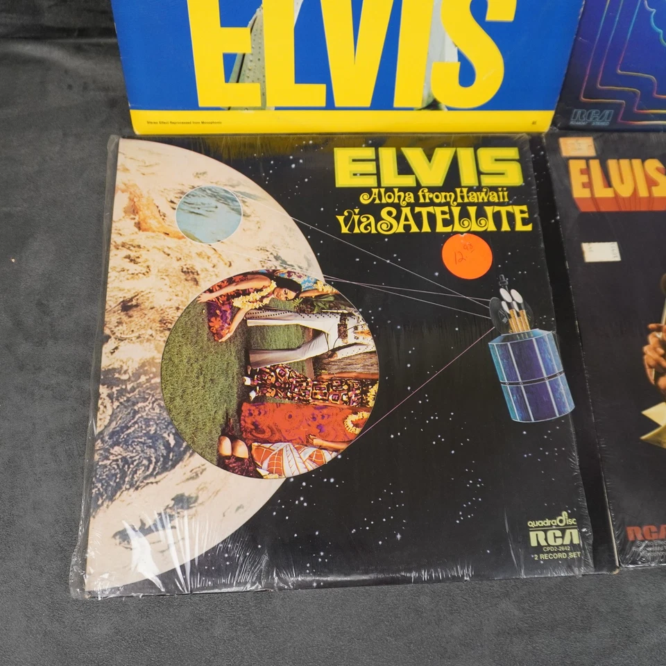 Vintage Elvis Presley Vinyl LP Lot Rock Pop Concert Pure Gold Aloha Satellite - Imagem 3 de 4