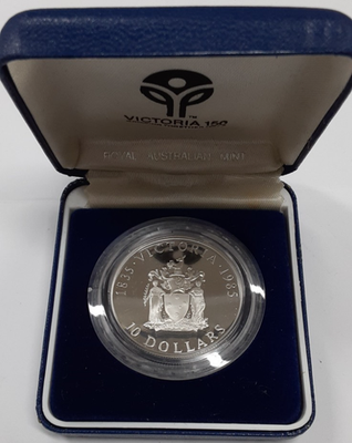 1985 Australian $10 State Series Victoria 150 Years 1835-1985