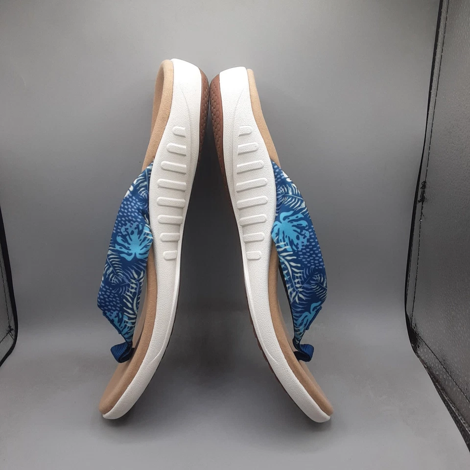 Chanclas de verano para mujer Spenco Victoria 12B azul tropical A269 Foto 3 de 4