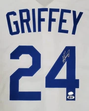 Mariners Ken Griffey Jr. Auto White Nike Throwback Jersey Size XXL Beckett & MCS