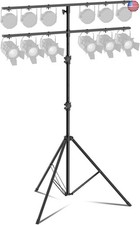 DJ Lights Stand with 2 T-Bar, Heavy Duty DJ Stand for 12 Lights, Portable Par