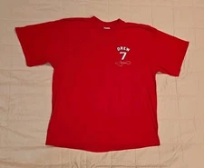 Vintage Cardinals JD Drew #7 Signature Red Sports Attack T- Shirt, Men Size 2XL 