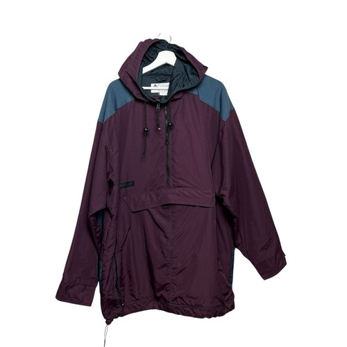 VTG 90s Columbia Anorak Jacket Snowboard Ski Coat Big & Tall Mens L Deep Purple