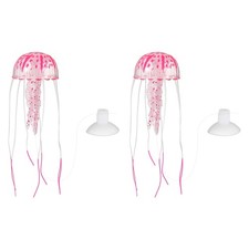 Jellyfish Aquarium Decoration Fish Tank Decorations Red S 2Pcs