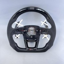 Volante LED personalizado de fibra de carbono apto para Audi B9 A3 A4 A5 S3 S4 S5 Q5 SQ5