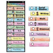 Daily Schedule Pocket Chart Toddler Schedule Chart 13 1 Pocket with 21 Dry-Er...