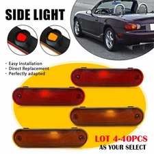 4-40 For 1990-2005 Mazda Miata MX-5 Front Rear Side Marker Parking Light Housing