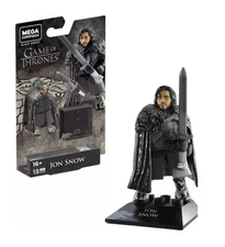 Mega Construx Game Of Thrones Jon Snow Black Series 18 Pieces 2" Figure