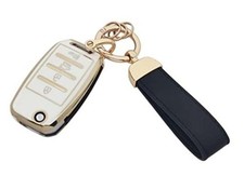 TPU Key Fob Cover fit for Kia Sorento Sportage Rio Soul Forte Optima White