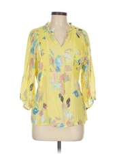 Assorted Brands Women Yellow 3/4 Sleeve Blouse M