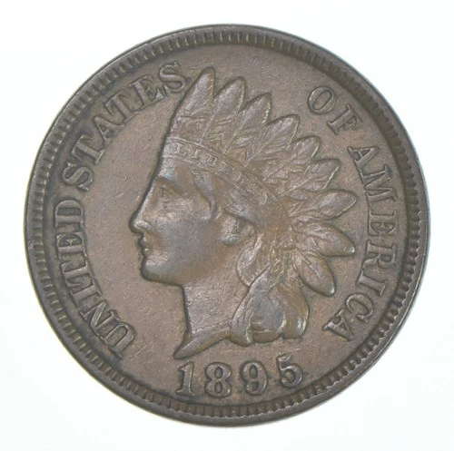 XF 1895 Indian Head Copper Cent Penny - High Grade Sample
