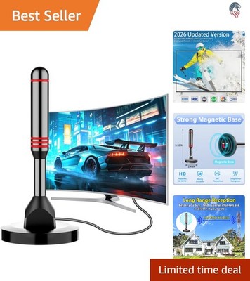 Compatible with Smart TV Indoor HDTV Antenna 2026 4K 1080P Long Range Magneti...