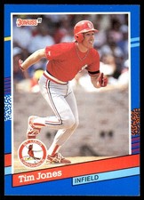 Tim Jones 1991 Donruss #66 Cardinals MLB READ FREE SHIPPING AutographDen
