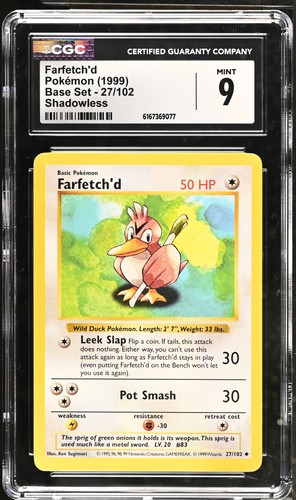 Farfetch'd (Shadowless) graded CGC 9 for sale on eBay