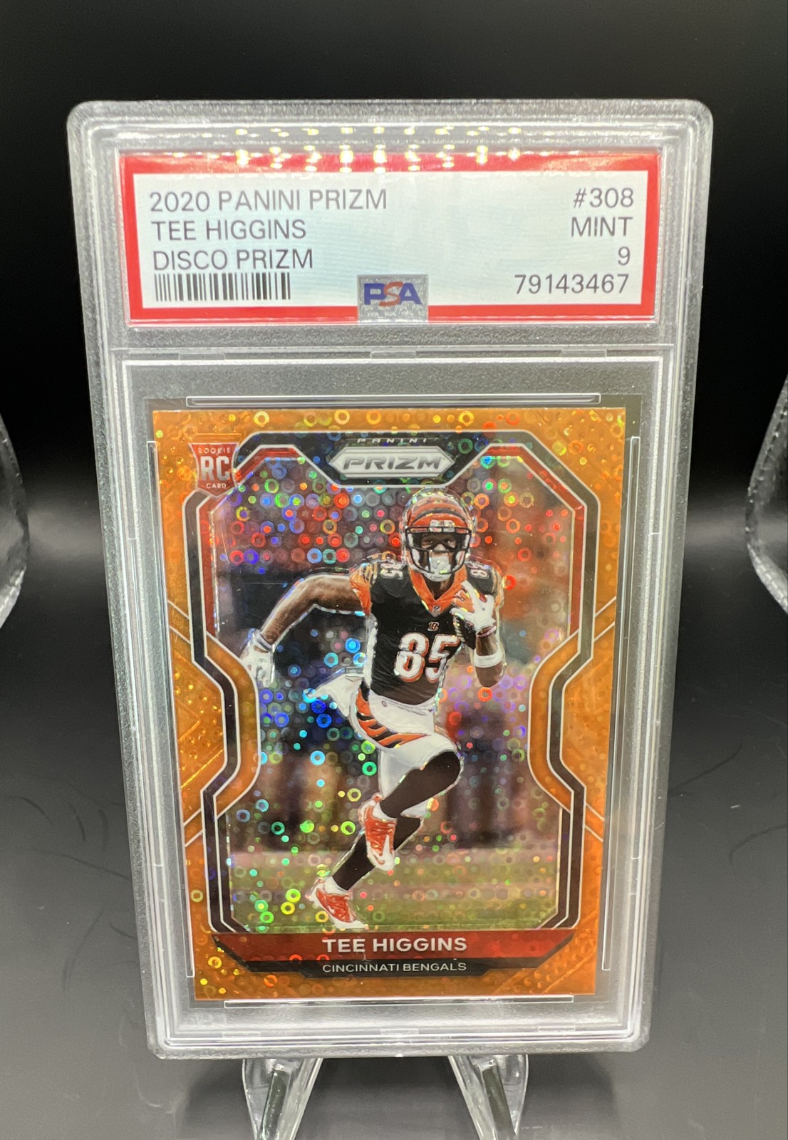 2020 Panini Prizm - Rookie Tee Higgins #308 Orange Disco Prizm (RC)