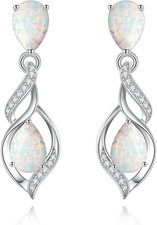 Gift for Women Birthstone Earrings for Her Teardrop Birthstone Earrings S925 Ste