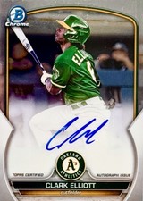 2023 Bowman Chrome Clark Elliott 1st Bowman Rookie On Card Auto #CPA-CEL