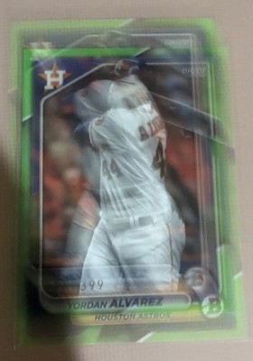2024 Bowman YORDAN ALVAREZ #25 Houston Astros TRUE GREEN Serial Numbered 20/399