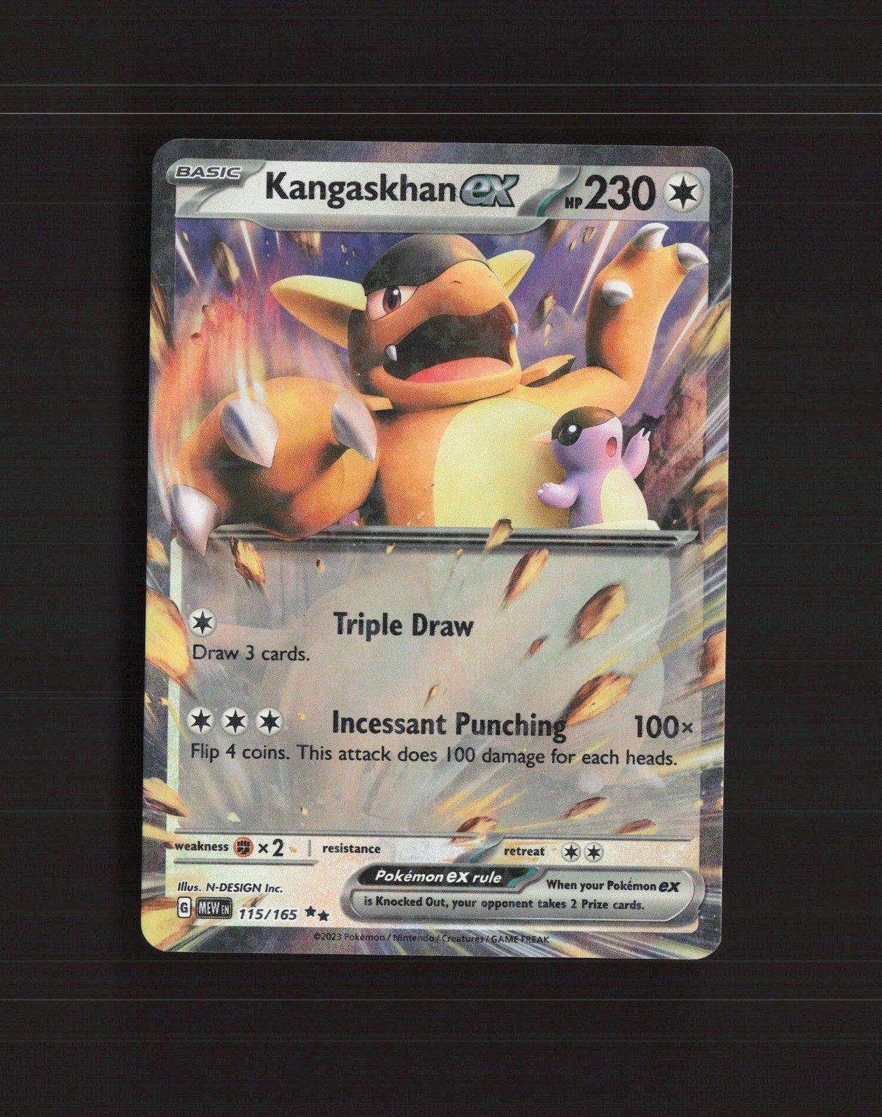 Kangaskhan ex 115/165 Scarlet & Violet 151 Ultra Rare Holo Pokemon Card NM