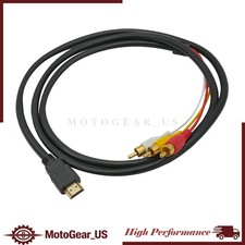 1080P HDMI To 3 RCA S-Video Audio Video AV Converter Cable Adapter Fit TV