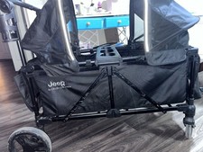 Jeep by Delta Children Double Stroller Wagon Black for Toddler Infant