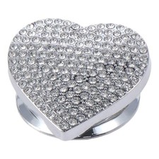 Car Engine Start Button Cover - Rhinestone Heart-Shaped Push Start Button