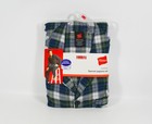 NEW Hanes Men's Woven Flannel Pajama Set Blue Tartan Plaid 100% Cotton Sz S