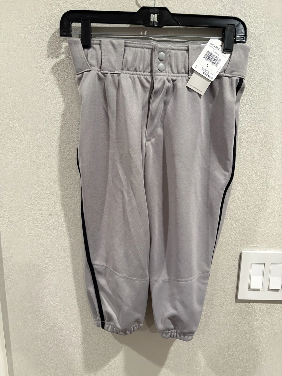 Adidas Jugend Icon Pro Pipe knielange Baseball Hose grau/schwarz GQ9142 Größe L