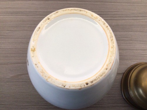 VINTAGE DELFT STYLE VERY DECORATIVE TOBACCO JAR WITH LID - Picture 14 of 17