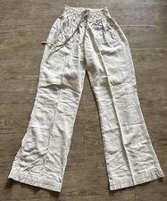 Rewash Linen/Rayon Pants Wide Leg Beige Women's Size L