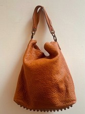 ALEXANDER WANG BROWN PEBBLED LEATHER STUDDED DARCY BAG