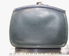 Vintage Fossil Kiss Lock Wallet Organizer Coin Change Purse Card Holder Leather