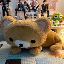 Classic Neco Neko Rilakkuma Plush Cushion, 35cm, New Official