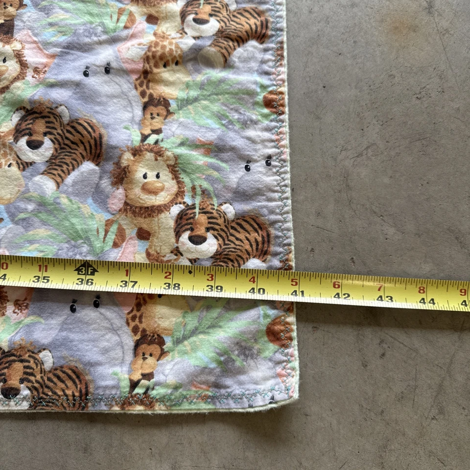 "Manta de bebé tigre león de la selva hecha a mano de colección colcha ligera para cuna 41"" X 41""" Foto 3 de 4