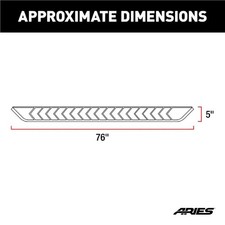 Aries 2051876 Pair Of Aerotread 5 X 76 Running Boards For Tahoe Yukon Escalade