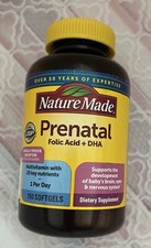 Nature Made Prenatal Folic Acid  DHA Multivitamin 150 Softgels Exp 6/25