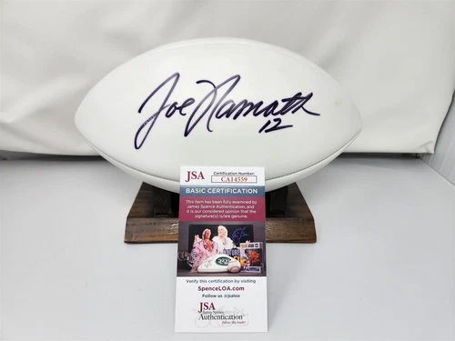 JOE NAMATH signed full size football JSA COA JETS