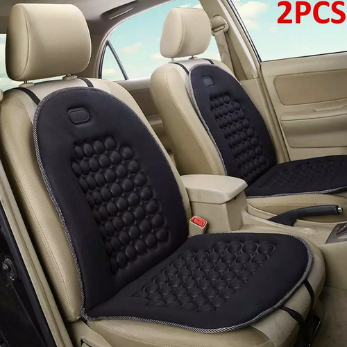 2pcs Car Front Seat Chair Cushion Soft Pad Cover Protector Mat Comfortable Black - Picture 8 of 10