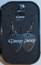 Ozzy Osbourne Guitar Pick Earrings & Collector Box by Rock Express, BRAND NEW