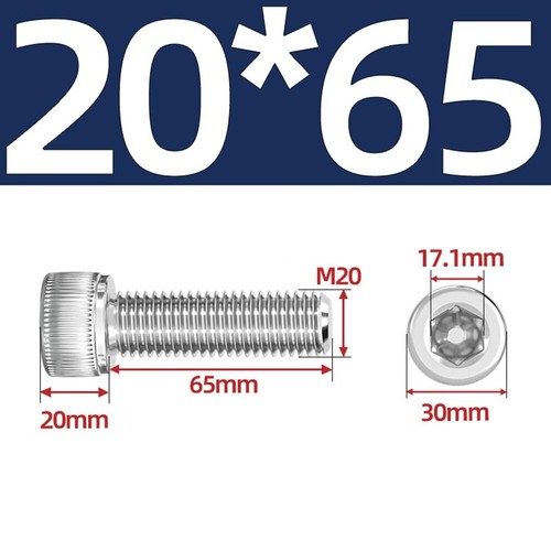 316 Edelstahl Zylinderschrauben Innensechskant Innensechskant DIN912 M10 M12 M16 M24 - Bild 127 von 158
