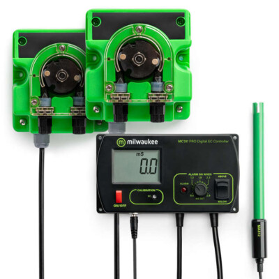 Milwaukee MC745 PRO Leitfähigkeitsregler (EC) und 2x Pumpensatz für Growbox