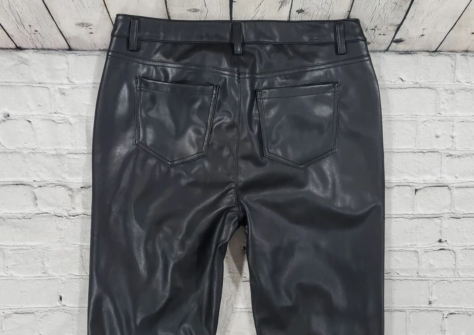 BACCINI NYC черный искусственного женщин размер 10 кожаные брюки - Изображение 4 из 4