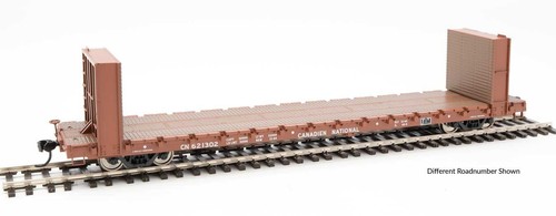 Coche de carga Walthers Mainline HO 5834 Canadian National 60' mampara flatcar | Condition: New
