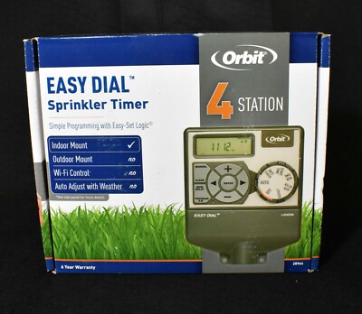 Orbit Easy Dial 4 station sprinkler timer programmable