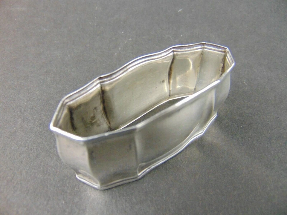 Antique German 835 Silver Napkin Ring "Julia" name engraving - Image 4 of 4